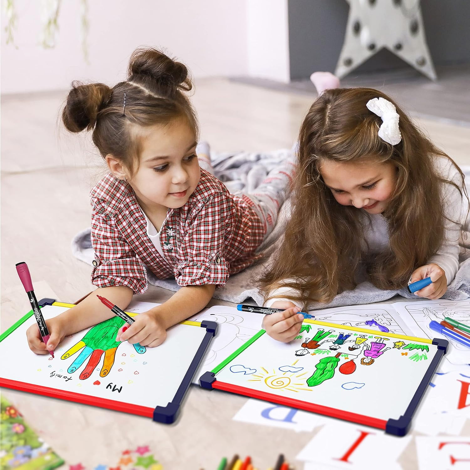 Dry Erase Boards 9”X12”  Interactive Learning Whiteboard Magnetic White Board Pack Of 10