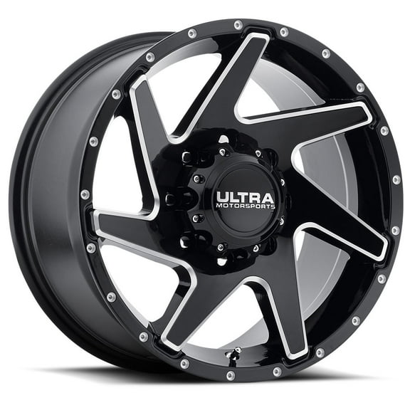 20" Black With Natural Accents Vortex 206 Wheel by Ultra Wheel 206-2181BM25
