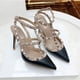 thumbnail image 3 of Summer Luxury Women's Gladiator Pointed Sandals Leather Matte Roman Fashion Metal Rivet Pumps Party Versatile Women's High Heels, 3 of 5