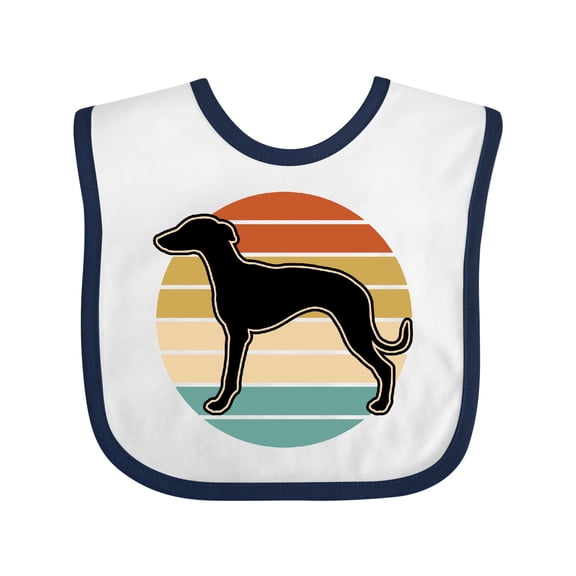 Inktastic Whippet Dog Retro Sunset Boys or Girls Baby Bib
