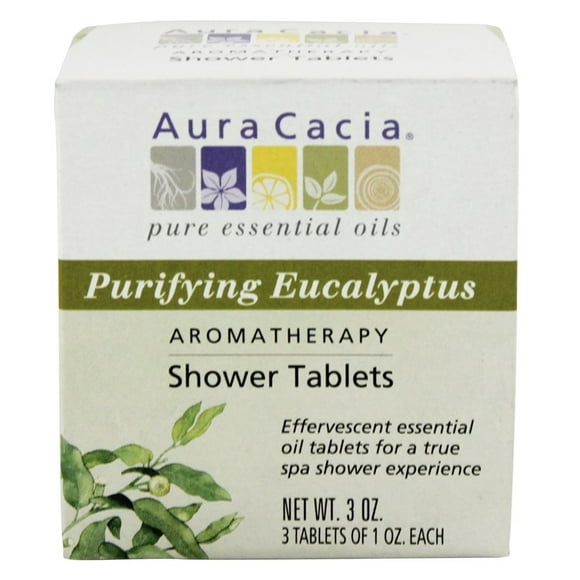 Aura Cacia - Aromatherapy Shower Tablets Purifying Eucalyptus - 3 oz.