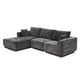thumbnail image 5 of Sala Modular en Forma de L de 3 Plazas con Chaise Longue | Emilie Gris | Tapizado en Tela Resistente con Cojines Decorativos, 5 of 14