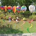 thumbnail image 4 of Globo aerostático arcoíris que gira y hace brillar el molino de viento colorido que hace girar la cuerda del molino de viento del jardín para decorar al aire libre, 4 of 5