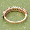 thumbnail image 5 of Baguette Cut Sapphire Wedding band, Rose Gold Wedding Band, Sapphire Half Eternity Stacking Band, Promise Ring, Anniversary Ring for Women, 5 of 5