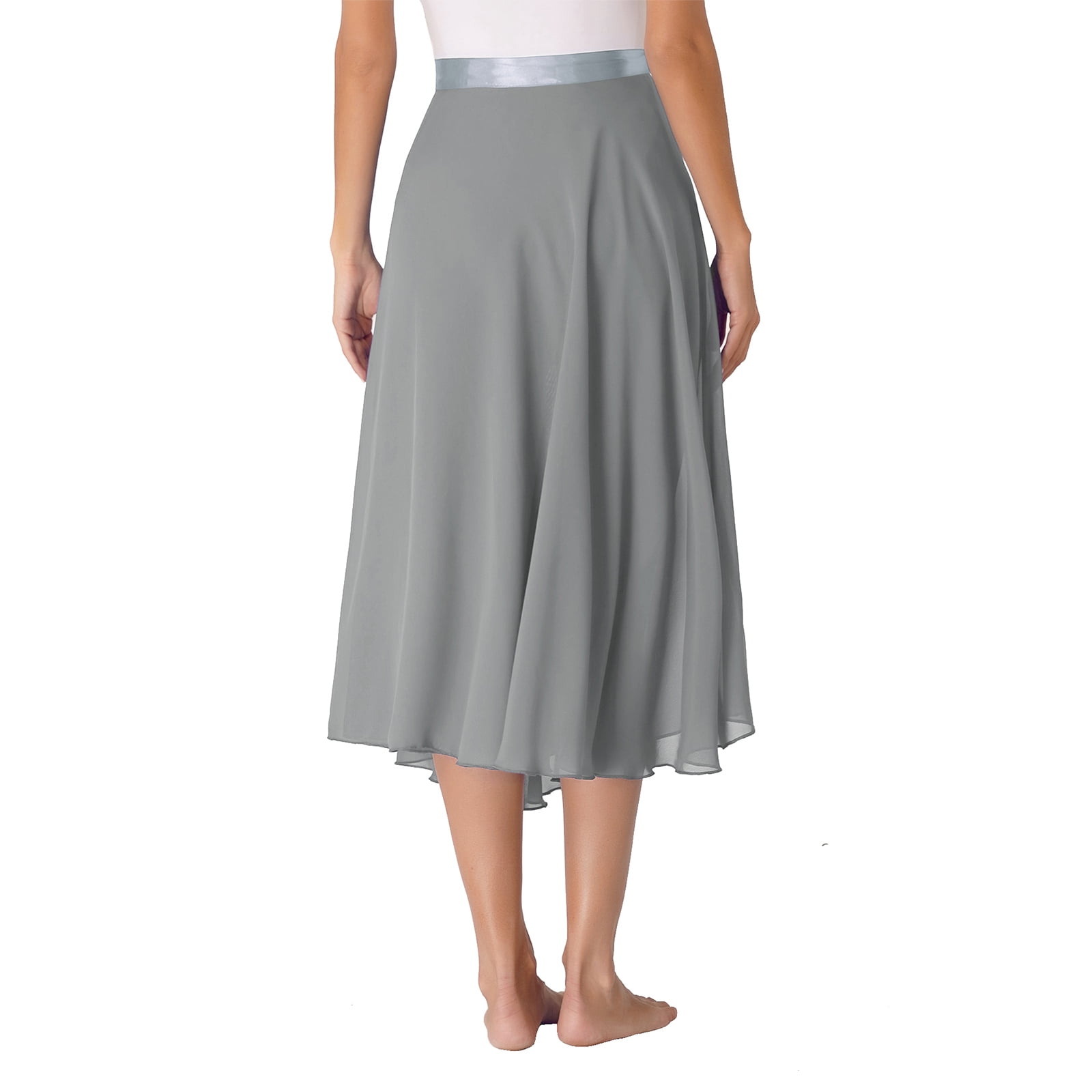 lig. sheer volume skirt gray S
