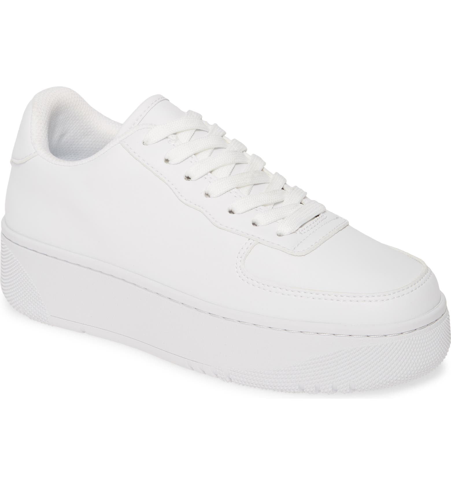 Jeffrey Campbell Fashion Sneakers Lace Up Platfrom Tennis WHITE WHITE) - Walmart.com