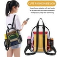 thumbnail image 4 of PVC Transparent Backpack Portable Lightweight Mini Cute Clear Bag Fashion Daypack for Work Outdoor Sports Event Concerts School, 4 of 5