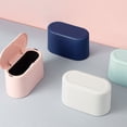thumbnail image 3 of Ruiboury Portable And Versatile Trash Bin Lightweight For Any Occasion Plastic Portable Table Waste Dustbin Plastic Desktop light blue 1Set, 3 of 6