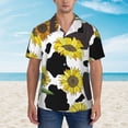 thumbnail image 4 of Lsque Sunflowers Country pattern Hawaiian Shirt for Men, Unisex Summer Beach Casual Short Sleeve Button Down Shirts-XX-Large, 4 of 9
