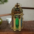 thumbnail image 2 of Transemion Vintage Style Candle Lantern Lamp Wind Light Gifts Decor Home Party Desk Gold Colorful 1Set, 2 of 6