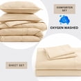 thumbnail image 2 of King Size Comforter Set Washed - 7 Pieces Bed in A Bag, Bedding Sets with Comforters, Sheets Set, Pillowcases & Shams, King Bed Set- Beige, 2 of 7