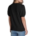 thumbnail image 5 of Top de verano negro con manga abullonada para mujer WIHOLL, talla XL, 5 of 5