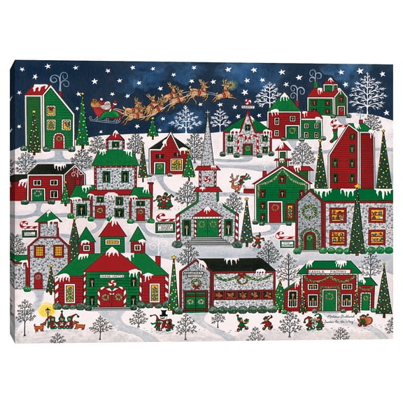 Santas on His Way by Medana Gabbard Canvas Art Print