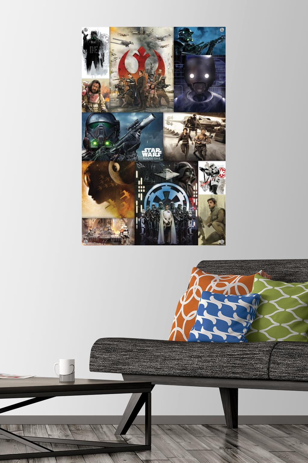 Star Wars: Rogue One - Collage Wall Poster with Push Pins, 22.375" x 34"