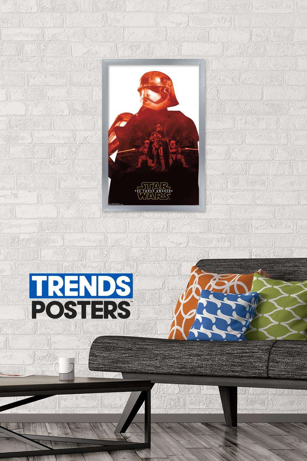 Star Wars: The Force Awakens - Captain Phasma Badge Wall Poster, 14.725" x 22.375", Framed