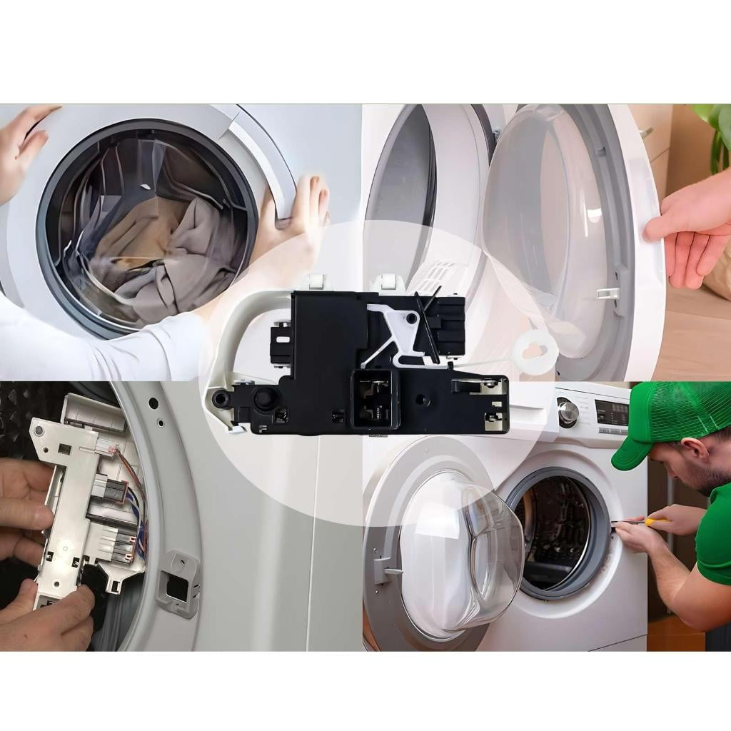Washer Door Lock Assembly for Front Load Machines Plastic Washer Latches Replacement Washing Machine Accessories
