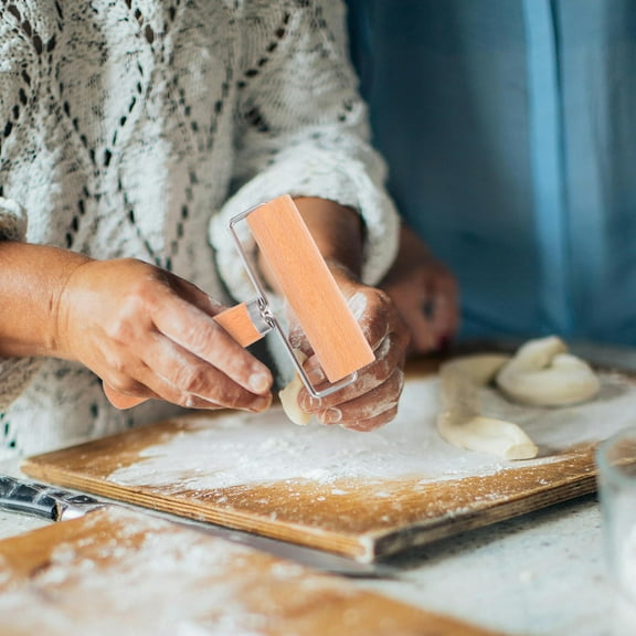 VORCOOL Long Rolling Pin Wood Khaki 1Set Dough Rolling Tool for Baking