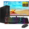 thumbnail image 1 of Lenovo ThinkCentre M720S SFF Desktop PC ~ New 24" FHD Monitor ~ Intel Core i5 Processor ~ 16GB RAM ~ 256GB SSD ~ RGB Keyboard Mouse ~ Windows 11 Pro, 1 of 7