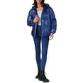 thumbnail image 2 of INSPIRE CHIC Women's Casual Shiny Pockets Hooded Winter Puffer Jackets Coats XL Royal Blue, 2 of 6