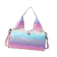 thumbnail image 4 of Bolsa para esterilla de yoga con correa desmontable, bolsillos para almacenamiento en seco y húmedo, bolso cruzado para gimnasio Rosa, 4 of 9