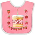 thumbnail image 3 of Inktastic Strawberry First Birthday Cake Boys or Girls Baby Bib, 3 of 4