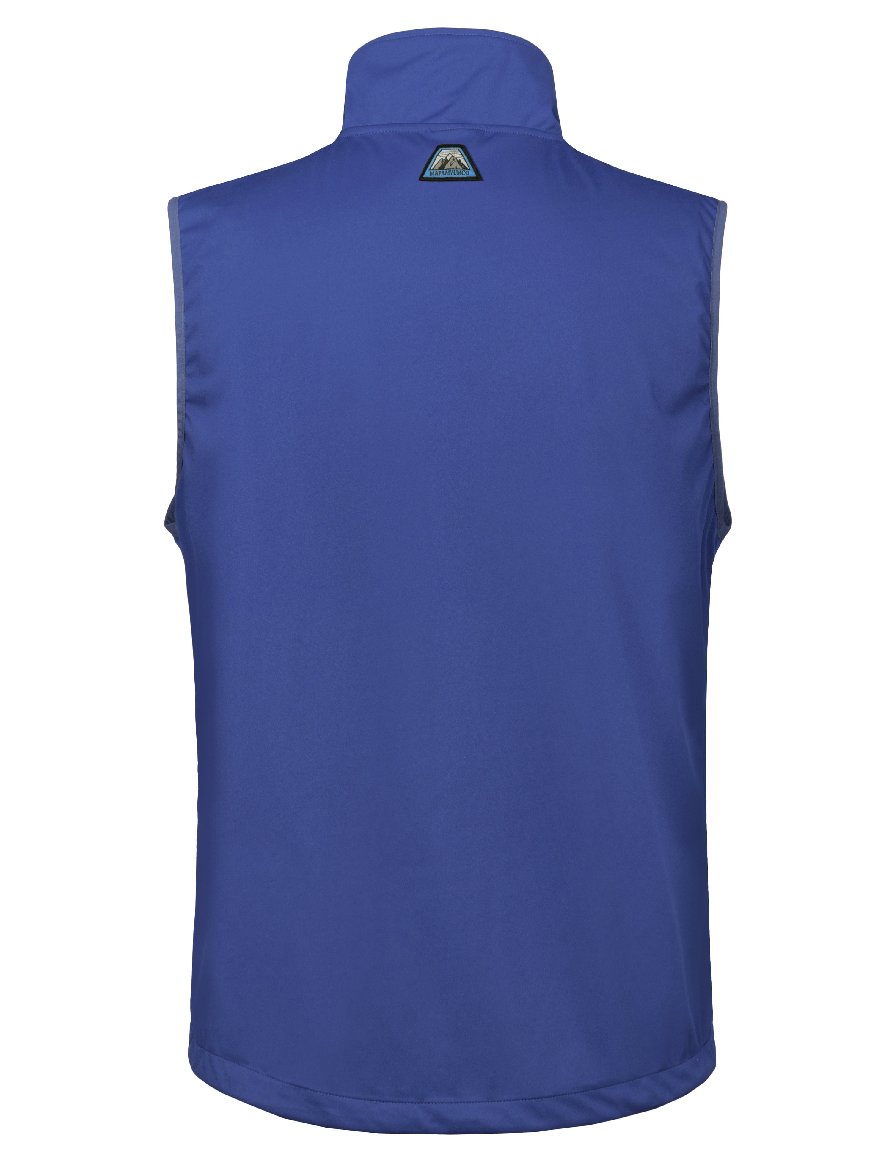 Mapamyumco Men's Lightweight Golf Vest, Water-repellent Outerwear Vests Windproof Sleeveless Jackets for Hiking Running Blue L