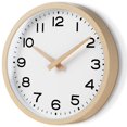 thumbnail image 1 of Reloj de pared AKCISOT de 35 cm, bohemio, con vetas de madera, funciona con pilas, 1 of 9