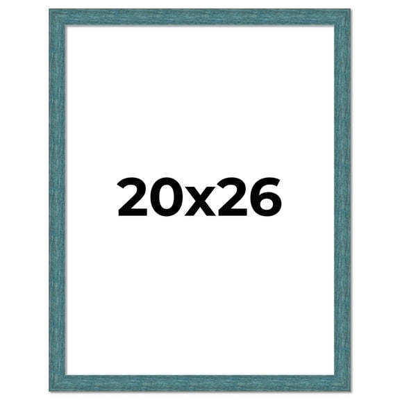 20x26 Frame Blue Rustic Barnwood Solid Wood Picture Frame Width 1.25 Inches | Interior Depth 0.5