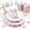 Rose White, variant on 175PCS Blue Plastic Plates with Disposable Silverware - Include 50 Blue Disposable Plates with Gold Rim,75 Gold Cutlery,25 Cups,25Napkins for Party/Wedding/Passover