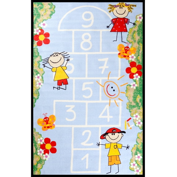 Concord Global Trading Fun Time Collection Hop Scotch Area Rug