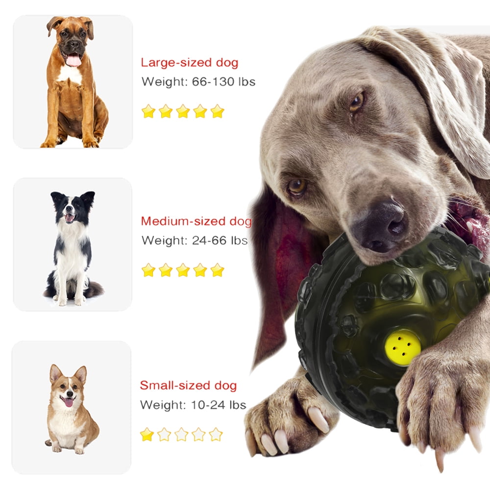Goaxuzt Dog Ball for Aggressive Chewers Giggle Chew Interactive Toy for Medium Large Dogs, Yellow