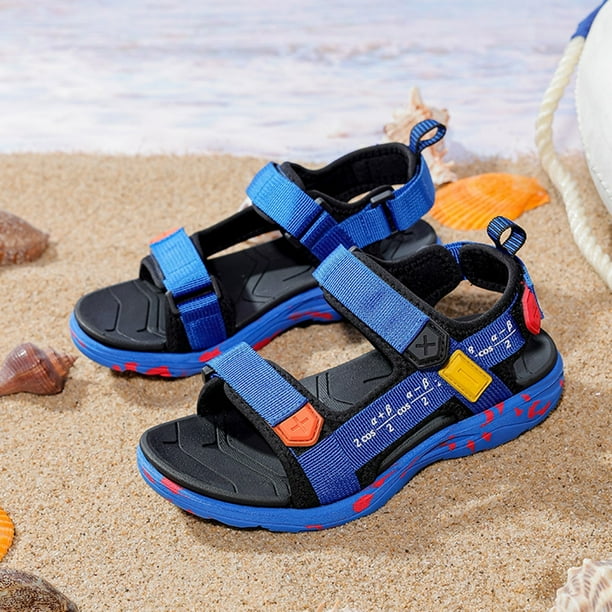 Nechology Big Kid Boys Sandal Sandals Boy 2 Children Shoes Beach Sandals Light Boy Sandals Big Children Soft Bottom Boy Beach Shoes Male Sandal Grey 6