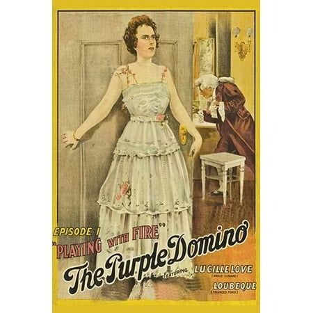 Fancy lady interrupts a costumed man in her boudoir Poster Print by Unknown