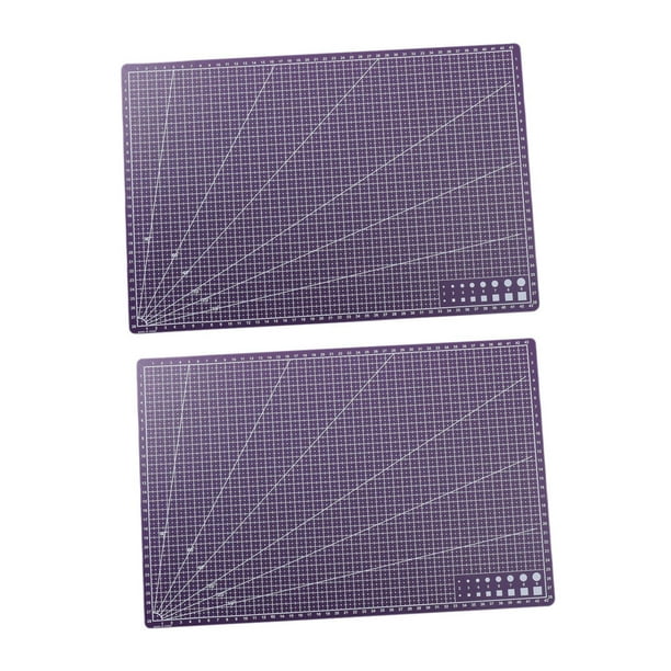 2 tapetes de corte de 45 x 30 cm para coser y cortar, para scrapbooking, modelado y telas. Violeta