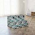 thumbnail image 2 of Floral Foldable Mattress, Exotic Hibiscus on Stripes, 74.8" x 35.4", Grey White Teal, by Ambesonne, 2 of 4