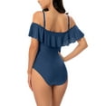 thumbnail image 7 of Csndyce Women One Piece Swimsuits Ruffled off Shoulder Backless Tummy Control Halter Bikini Female, 7 of 7