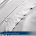 thumbnail image 3 of Bare Home  Microfiber Duvet Cover & Insert Hypoallergenic Bedding Bundle Cool White Twin - Twin XL 3 Piece, 3 of 5