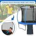 thumbnail image 3 of HooKung 10ft Trampoline with Enclosure - Recreational Trampolines with Ladder and Anti Rust Coating, Pumpkin-shaped Trampoline with Slide and Basket Board, ASTM Approval Outdoor Trampoline for Kids, 3 of 7