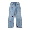 thumbnail image 6 of Zormilly Wide Leg Jeans for Women Elastic High Waisted Stretchy Fashion Jeans with Pockets Printed Straight Leg Jeans, 2XS-L, 6 of 7