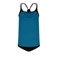 thumbnail image 5 of HAPIMO Women's Tankini Swimsuits Loose Sleeveless Strap Tank Tops with Boyshorts Modest Summer Beachwear Two Piece Bathing Suit with Chest Pad Blue S, 5 of 5