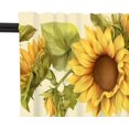 thumbnail image 4 of 1 Panel Fantasy Floral Leaf Curtain Valance for Windows, Vintage Plants Sunflower Rod Pocket Short Window Treatment Decor Drapes for Kitchen, Bathroom, 54" X 18", 4 of 6