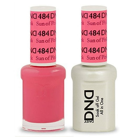 DND Nail Polish Gel & Matching Lacquer Set (484 - Sun of Pink)