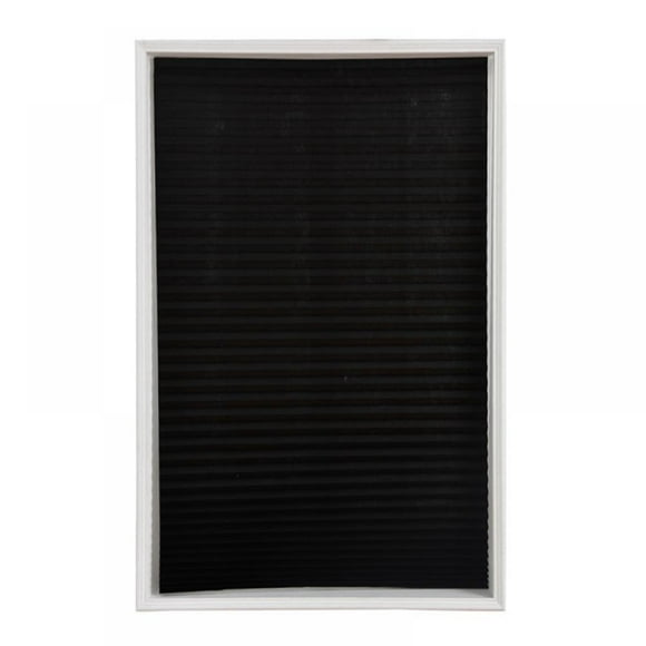 CNKOO Pleated Blind  Self-Adhesive Pleated Blinds Half Blackout Windows Curtains for Bathroom Kitchen Balcony Shades for Coffee/Office Window Door Black