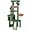 Large Green, variant on Three Layer Cat Tree with Cat Condo and Two Hammocks,Grey