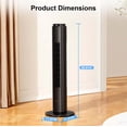 thumbnail image 7 of FREE VILLAGE 37 Inches Bladeless Tower Fan with Remote for Bedroom,90°Oscillation Standing Floor Fans that Blow Cold Air with 9H Timer & Child Lock,Ultra Quiet Small Cooling Fans for Office - Black, 7 of 7