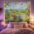 thumbnail image 2 of English Cottage Garden With Stone Path And Blooms, Romantic Watercolor for Garden Lovers, Floral Art Print, Housewarming Gift, Tapestry Wall Hanging for Living Room and Bedroom, 2 of 7