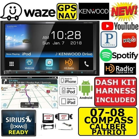 07 08 COMPASS CALIBER KENWOOD WAZE NAVIGATION APPLE ANDROID BLUETOOTH CAR (Best Android Compass No Ads)