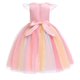 thumbnail image 2 of Vestido de unicornio, vestido de cumpleaños para niñas, vestido de Halloween para niñas, vestido de princesa para niños, vestido de malla colorido sin mangas, 2 of 6