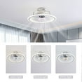 thumbnail image 6 of Miumaeov Round Bladeless Ceiling Fan with Lights 19 Inch Acrylic Enclosed Ceiling Fan with Remote 3 Color Changing Lighting Fan for Bedroom Indoor White, 6 of 14