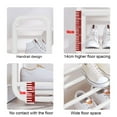 thumbnail image 4 of Qocolhg 3-Tier Shoe Rack Shoe Organizer, Sturdy Shoe Rack for Closet & front Door Entrance Entryway with Spacious Top and Strong Metal Shelves Industrial Style Free Standing Storage Shelves, White, 4 of 6